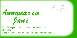 annamaria jani business card